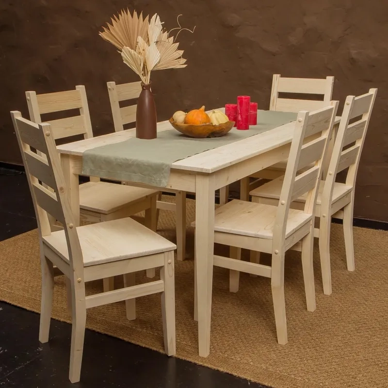 Tham khảo ảnh Bàn ăn 6 ghế màu trắng thanh lịch