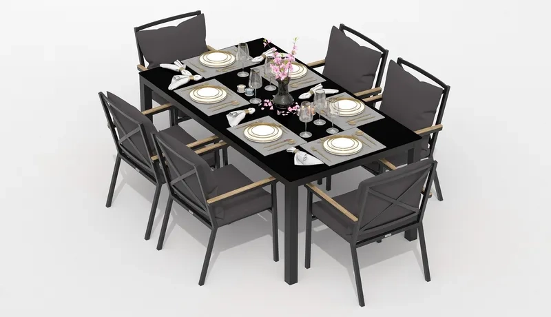 Xem ảnh Bàn ăn 6 ghế trong không gian nhỏ tiện nghi