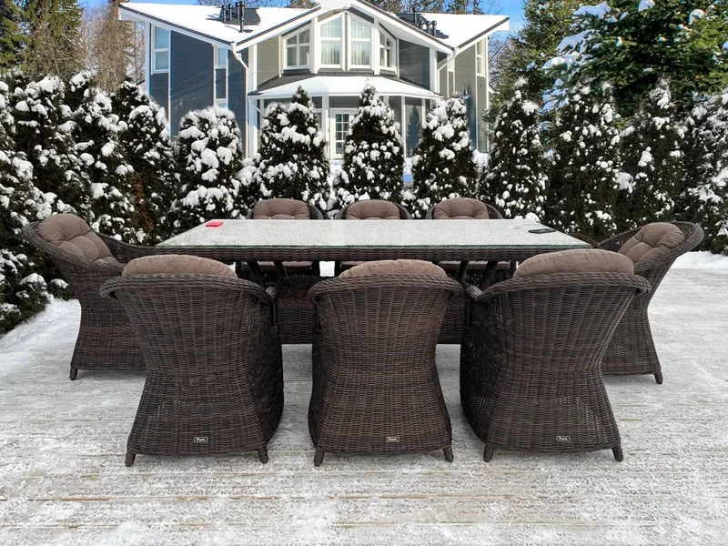 Xem ảnh bàn ăn 8 ghế cho nhà nhỏ tối ưu không gian