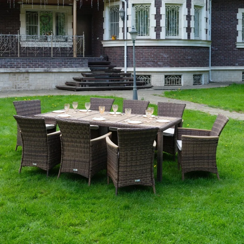 Thưởng thức ảnh bàn ăn 8 ghế theo tông màu chủ đạo hài hòa