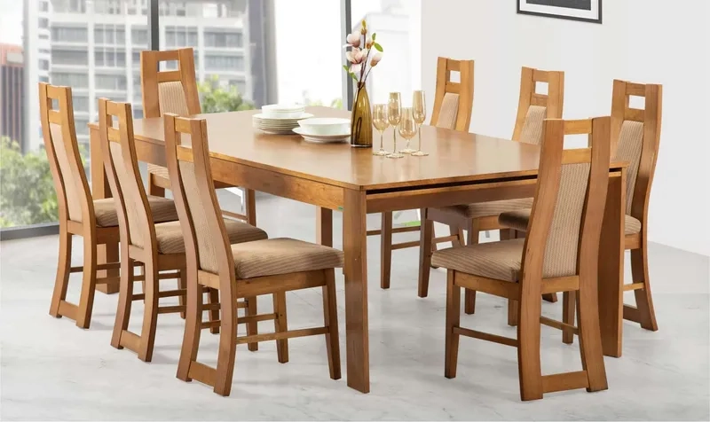 Khám phá ảnh bàn ăn 8 ghế phong cách hiện đại đầy tinh tế và tiện nghi