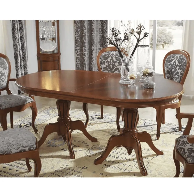 Bàn ăn bầu dục cho gia đình đông người thuận tiện mọi bữa cơm