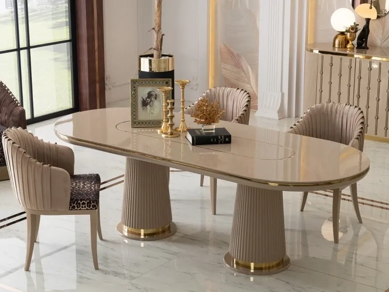 Thiết kế bàn ăn bầu dục thông minh tích hợp không gian lưu trữ