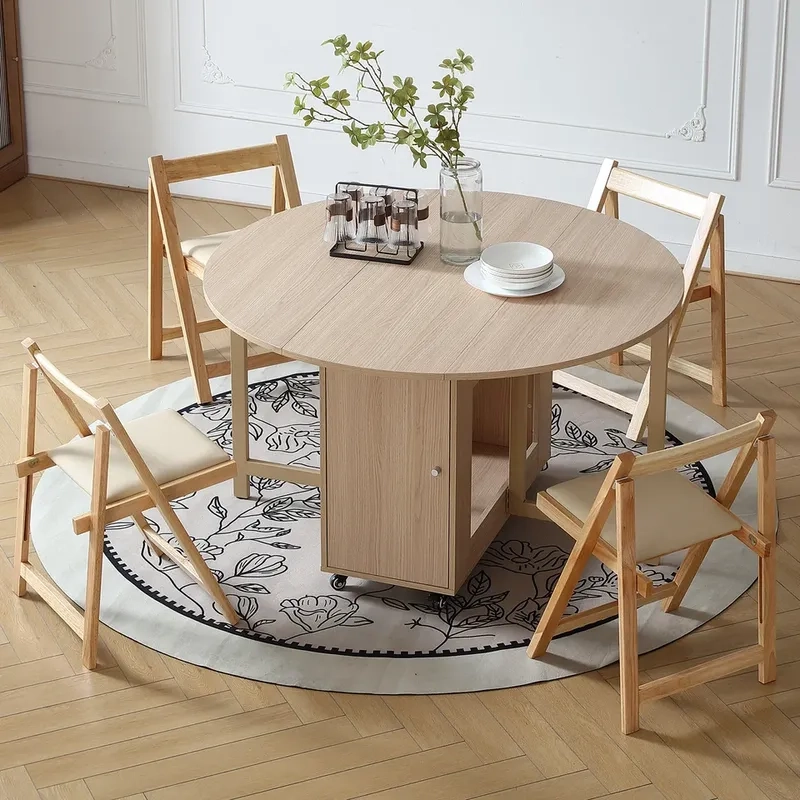 Trải nghiệm ảnh Bàn ăn gấp gọn kiểu tối giản thanh lịch