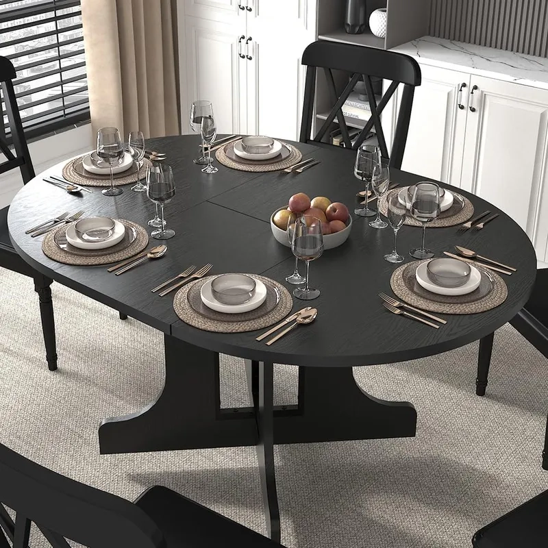 Thiết kế ảnh bàn ăn kéo dài thông minh đa năng, tối ưu không gian