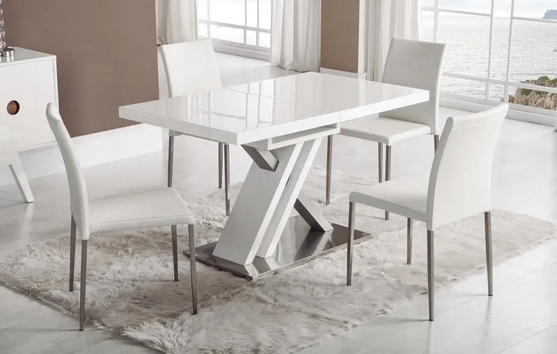 Thiết kế ảnh bàn ăn kéo dài kết hợp giá sách độc đáo và tiện ích