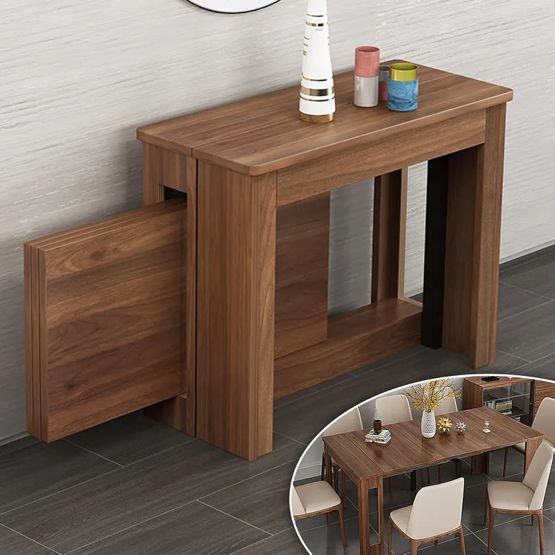 Ảnh minh họa bàn ăn gập tường tiết kiệm không gian tối đa