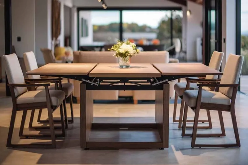 Ảnh bàn ăn thông minh có ngăn kéo gọn gàng và tiện dụng