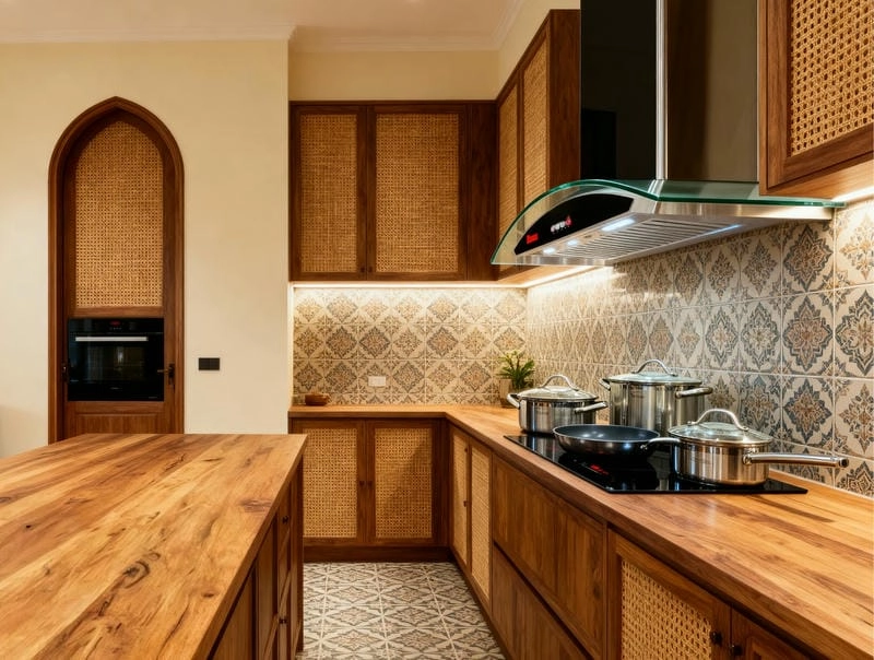 Nhà bếp Indochine gợi cảm giác gần gũi thư thái