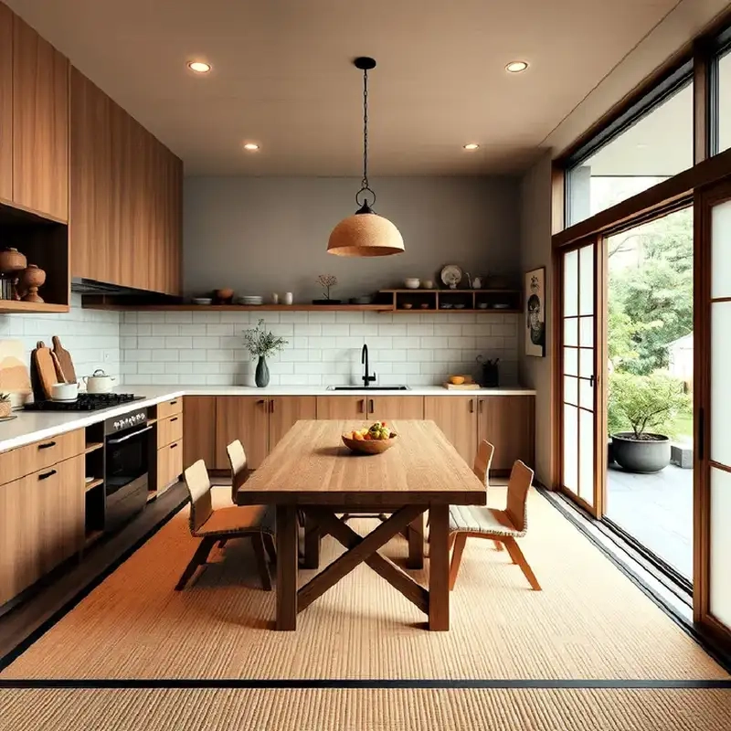 Trang trí bếp kiểu Nhật đơn giản mà cuốn hút