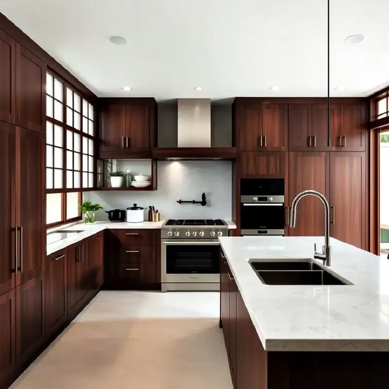 Decor bếp kiểu Nhật nhẹ nhàng tinh giản