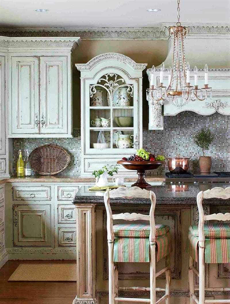 Mẫu bếp vintage được yêu thích bởi nét mộc mạc