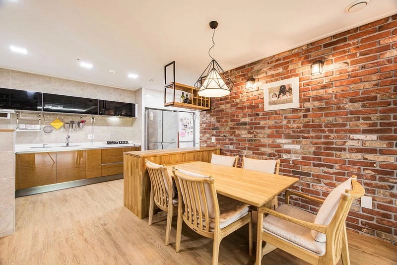 Thiết kế nhà bếp vintage cân bằng công năng đẹp