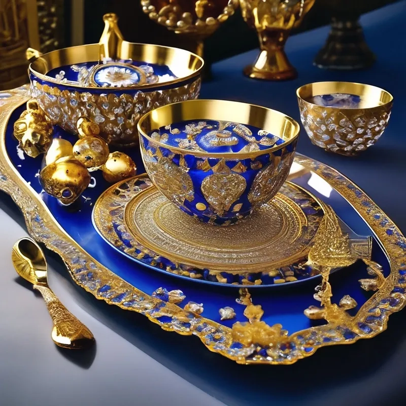 Ảnh bộ đồ ăn sang trọng sang trọng nội thất đồng bộ