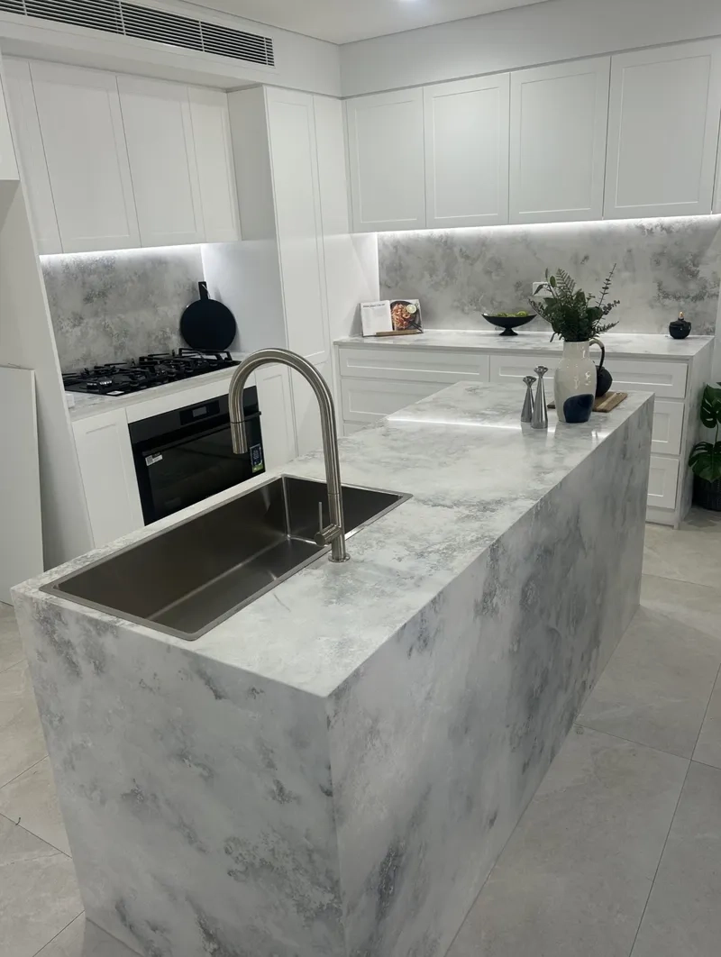 Đường vân đá marble trắng vân mây