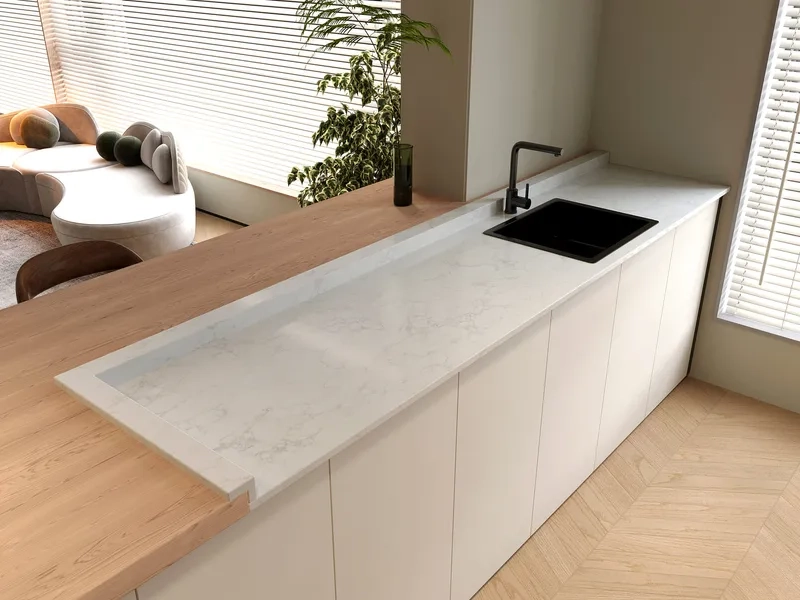 Lắp đặt đá ốp bếp Vicostone đẹp