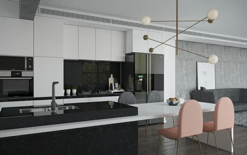 Mẫu đá Vicostone bàn bếp hiện đại