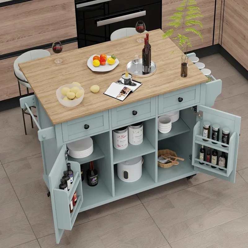 Tiện ích đầy đủ nhờ đảo bếp di động tiện nghi