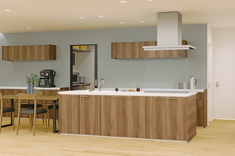 Phong cách châu Âu với đảo bếp gỗ phong cách châu âu tinh tế