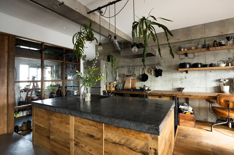 Tối ưu granite với thiết kế đảo bếp mặt đá granite