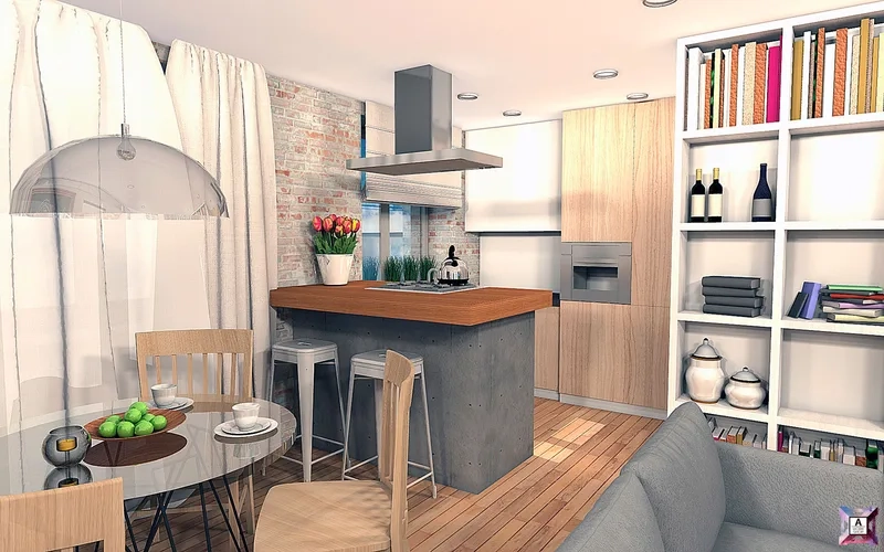 Giải pháp gọn gàng với đảo bếp nhà nhỏ mini thông minh