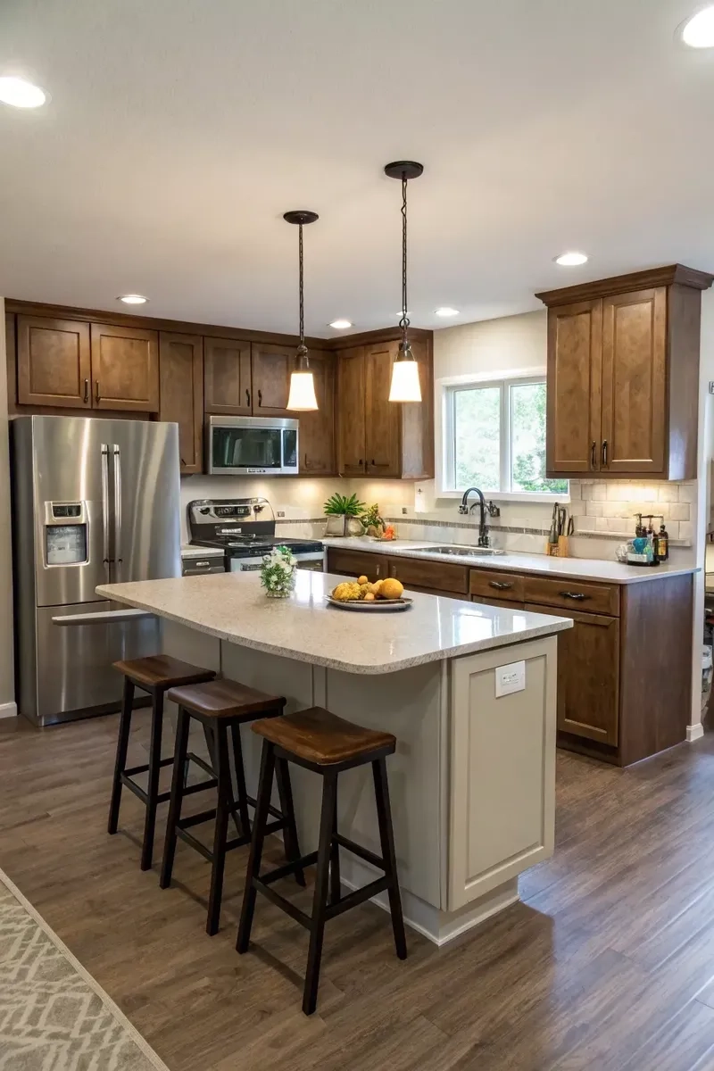 Tối ưu không gian nhờ đảo bếp nhà nhỏ gọn