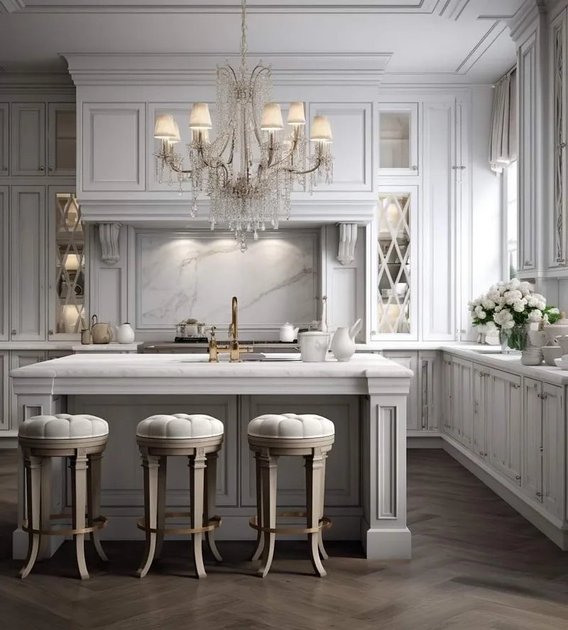 Sang trọng hiện đại với đảo bếp tân cổ điển hiện đại sang trọng