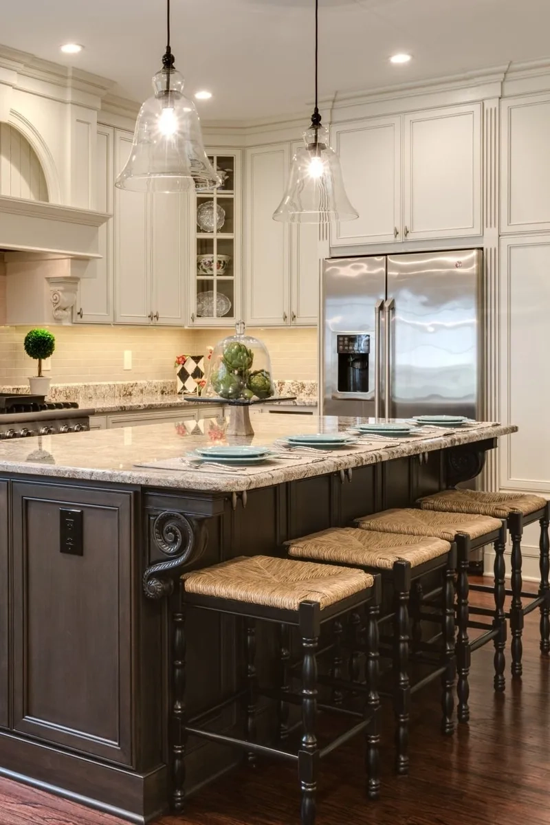 Chiêm ngưỡng hình ảnh đảo bếp tân cổ điển sang trọng