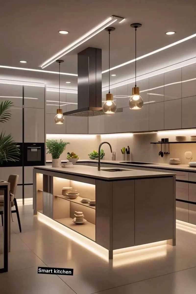 Phong cách châu Âu trong đảo bếp thông minh phong cách châu âu