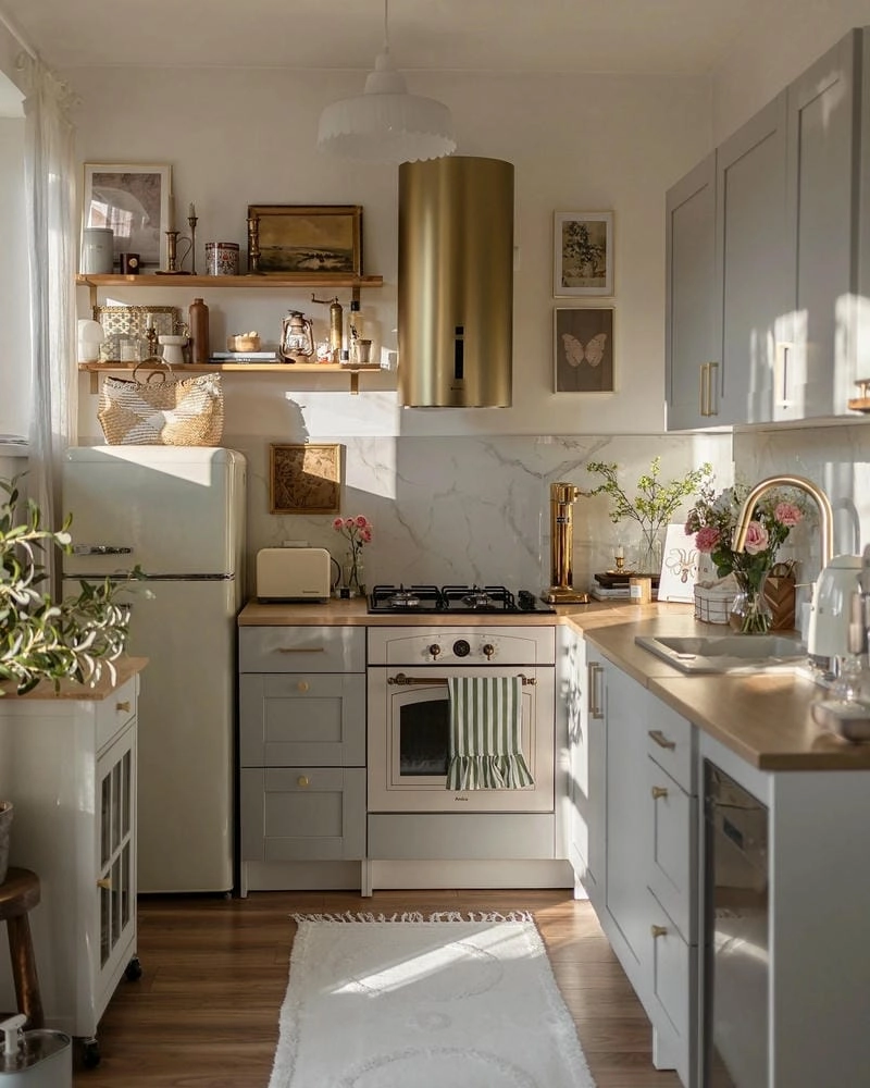 Decor bếp nhỏ đẹp tạo điểm nhấn cho ngôi nhà
