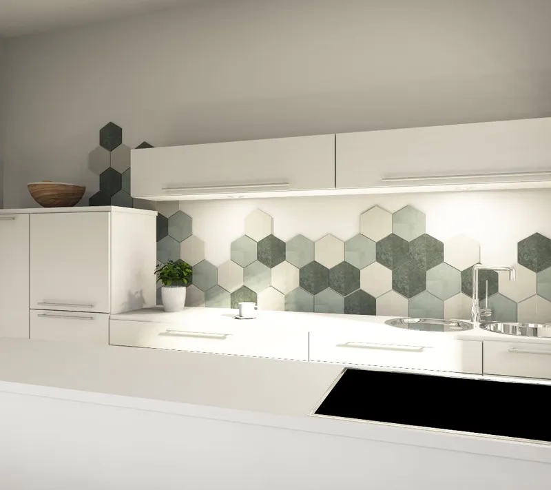 Bảng màu gạch lục giác màu đa dạng