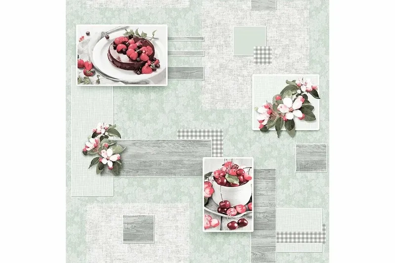 Phối màu giấy dán tường bếp