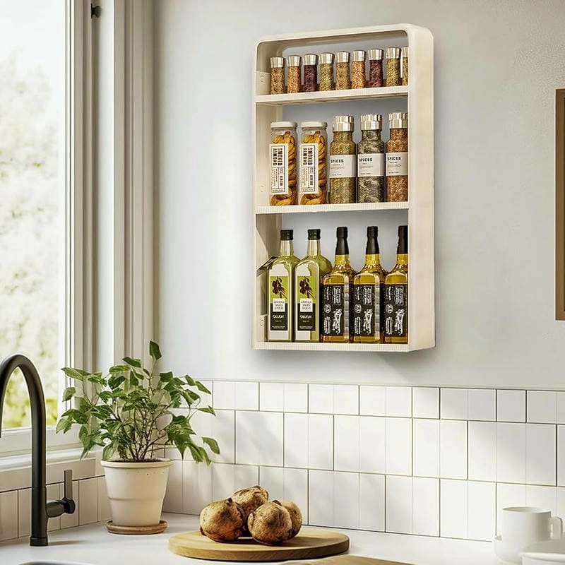 Kệ gia vị treo tường giúp bếp gọn gàng ngăn nắp