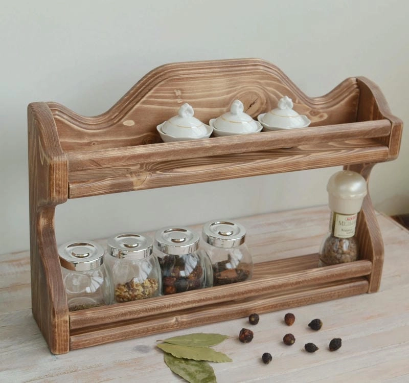 Làm kệ gỗ nhà bếp mang dấu ấn riêng