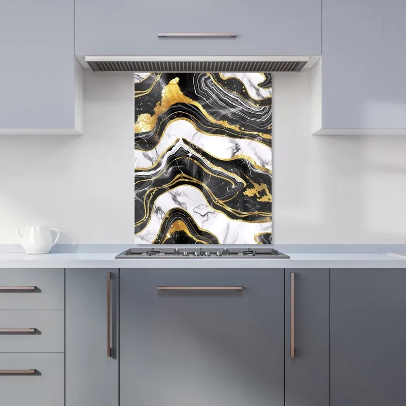 Mẫu kính ốp bếp hoa văn tinh tế