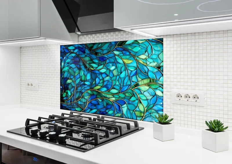 Kính ốp bếp hoa văn giá rẻ bền đẹp