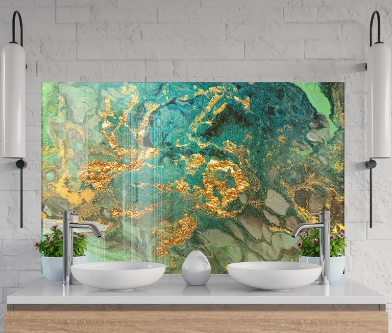 Khu bếp màu xanh ngọc cá tính