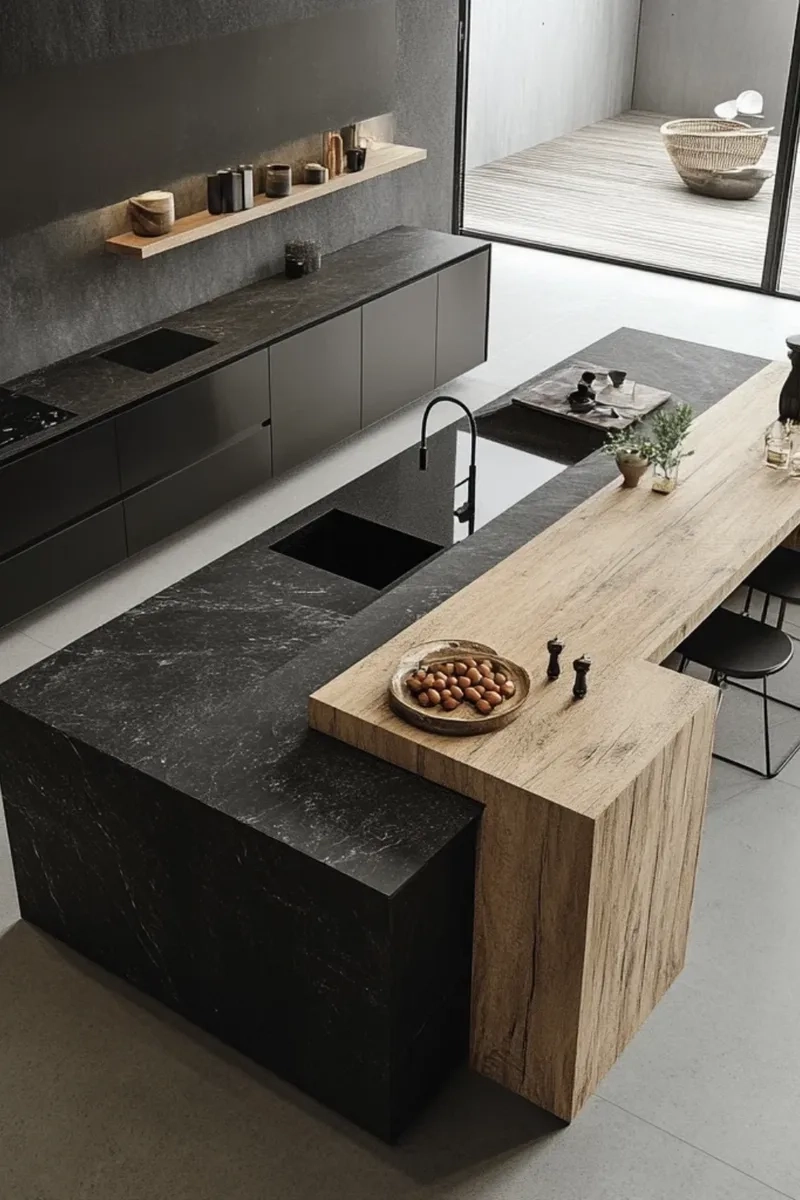 Thiết kế tối ưu không gian với thiết kế mẫu đảo bếp hiện đại