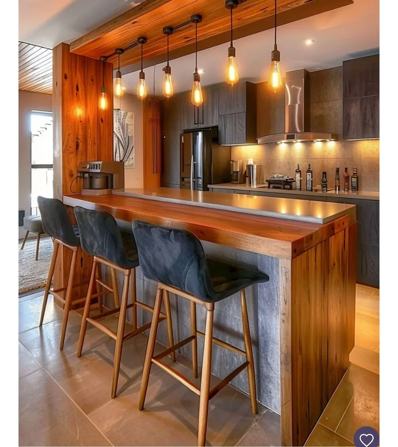 Tiết kiệm diện tích nhờ quầy bar bếp mini tiện lợi