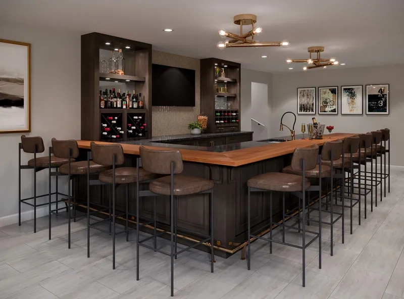 Cổ điển thanh lịch nhờ quầy bar bếp tân cổ điển