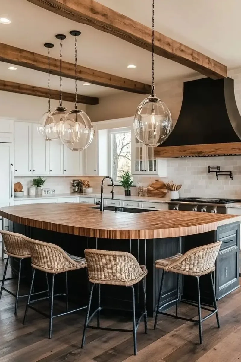 Sang trọng cổ điển cùng trang trí đảo bếp tân cổ điển