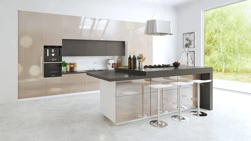 Tiện ích vượt trội từ tủ bếp Acrylic thông minh