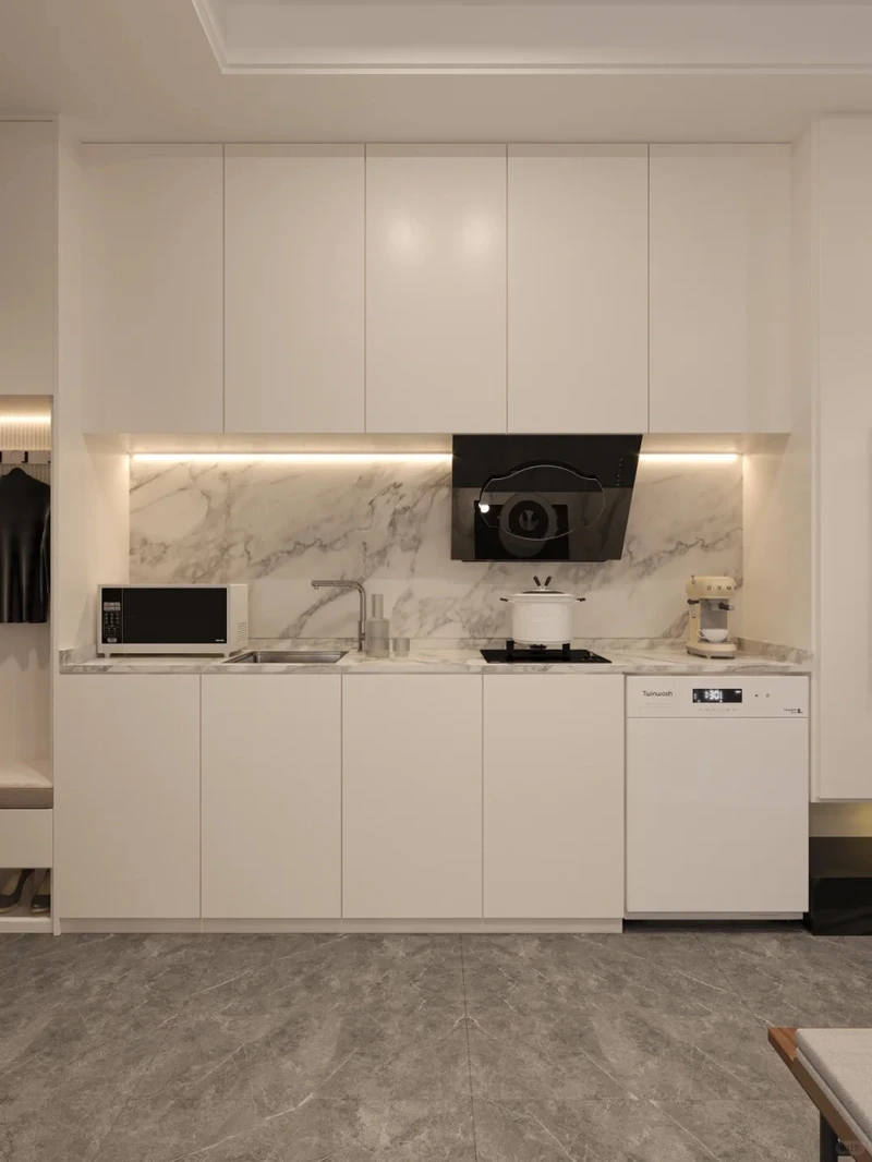 Xu hướng tủ bếp chung cư hiện đại cho căn hộ mới