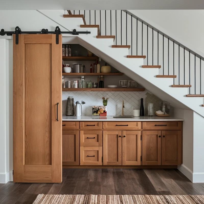 Tủ bếp dưới gầm cầu thang là gì?