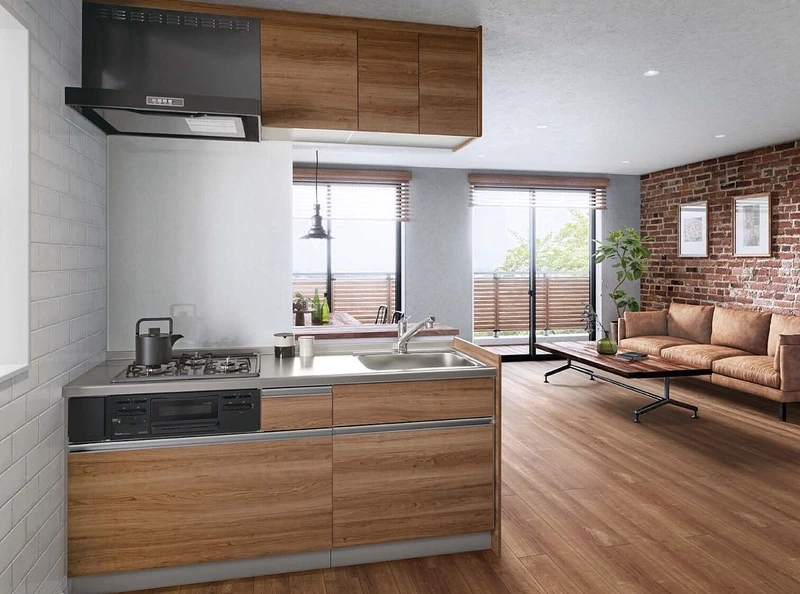 Không gian tinh tế với tủ bếp gỗ công nghiệp sang trọng