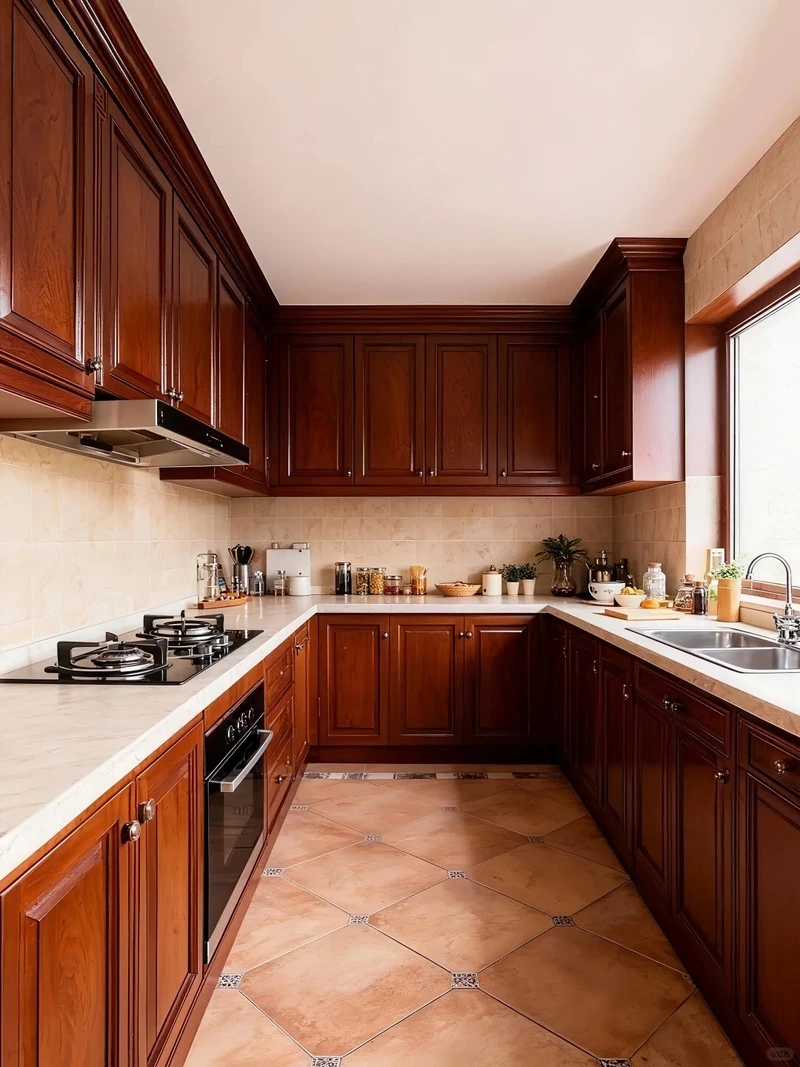 Tối ưu thẩm mỹ với tủ bếp gỗ xoan đào thiết kế đẹp