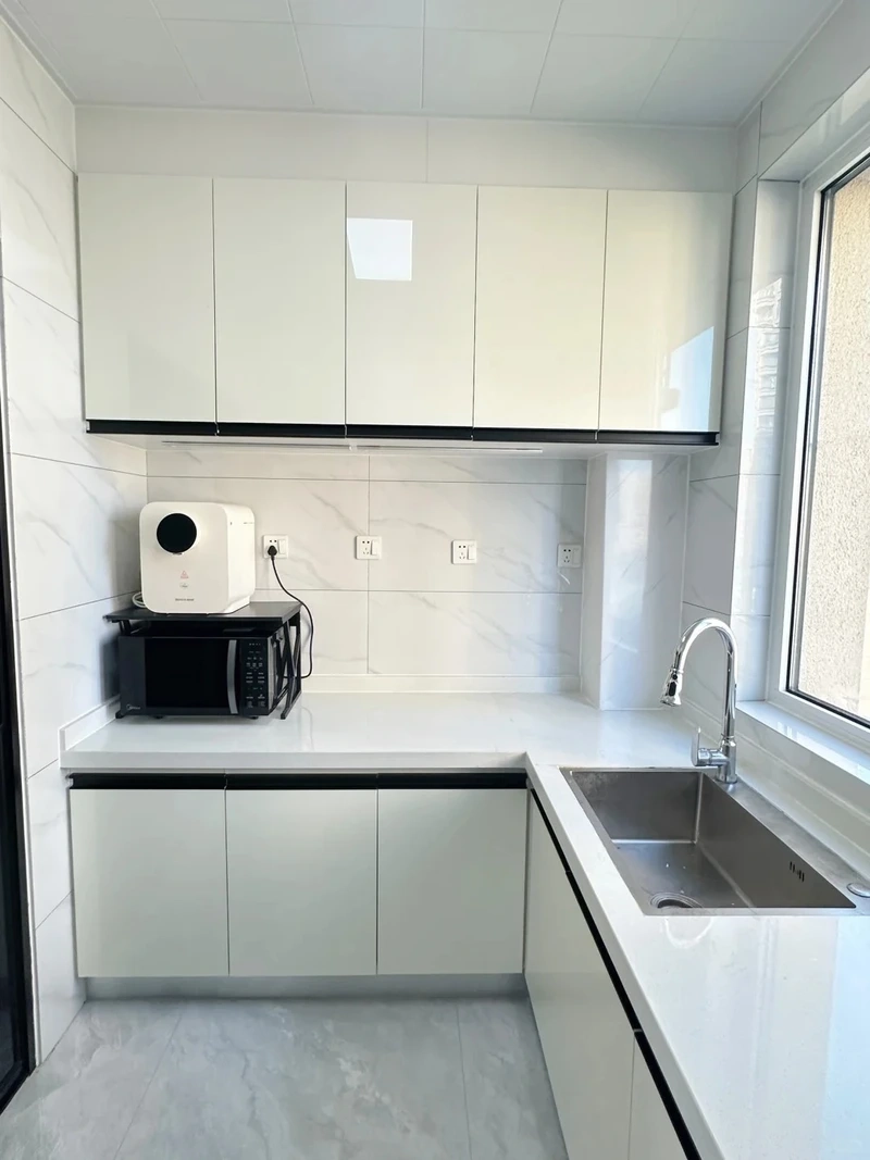 Bố trí khoa học cùng tủ bếp melamine chữ L