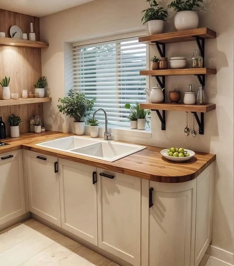 Tối ưu sinh hoạt với tủ bếp nhỏ chung cư tiện lợi