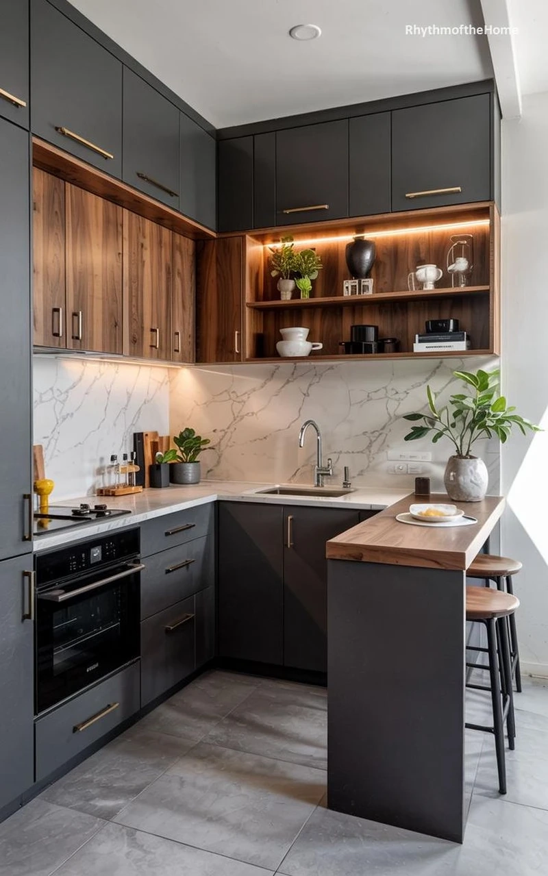 Giải pháp hiệu quả từ tủ bếp nhỏ tiết kiệm diện tích