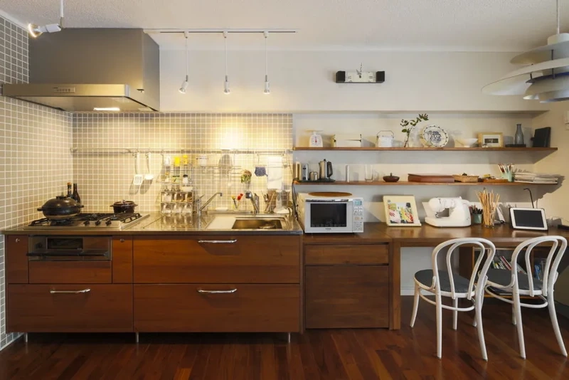 Sinh hoạt thuận tiện nhờ tủ bếp nhỏ tiện nghi